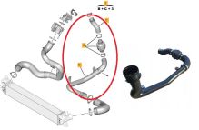 Durite turbo Citroën Jumper, Boxer depuis 2016 2.0/2.2 BlueHDi du turbo à l'intercooler (1)
