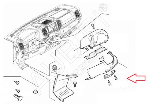 Volant, cache plastique Fiat Ducato depuis 2021