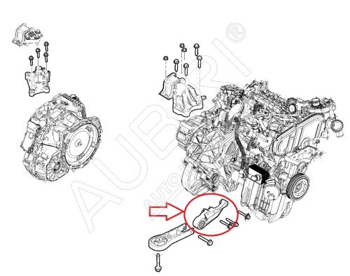 Support moteur Fiat Ducato depuis 2021 2.2D inférieur