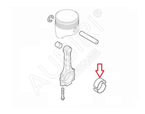 Roulement de bielle Fiat Doblo 2010-2015, Ducato depuis 2011 2.0/2.2D 1,535-1,539 jaune