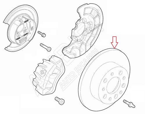 Disque de frein arrière Fiat Ducato, Jumper, Boxer depuis 2021, 280 mm