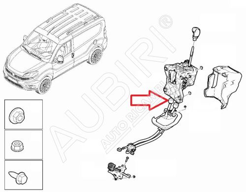 Câble boîte de vitesse Citroën Berlingo, Partner depuis 2018, Doblo depuis 2022 avec levier - MB6, BE4R