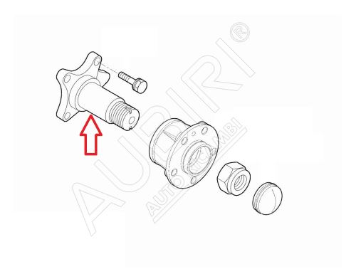 Stub axle Fiat Ducato since 2021 rear, right, electric handbrake