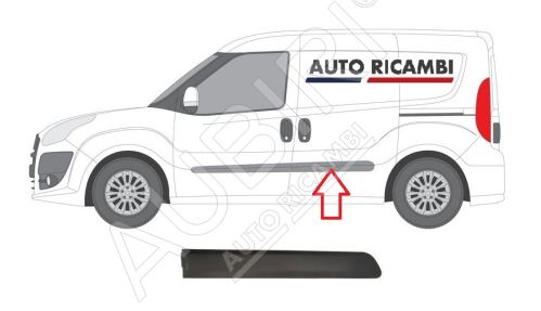 Baguette de protection Fiat Doblo depuis 2010 gauche, porte arrière