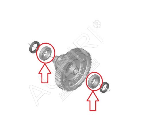 Roulement de boîte de vitesses Citroën Berlingo, Partner depuis 2008 gauche/droite vers arbre de transmission, 38x65x18 mm