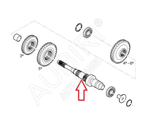 Arbre de transmission Fiat Ducato depuis 2021 2.2D, Doblo 2010-2022 principal, 13x54 dents