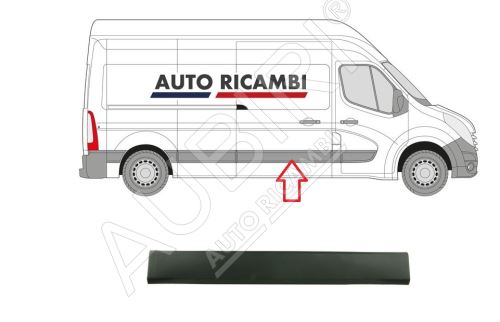 Baguette de protection Renault Master depuis 2010 droit, porte coulissante 1465 mm