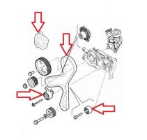 Kit de courroie de distribution Fiat Ducato depuis 2023 2.2D EVO EURO7 avec pompe à eau