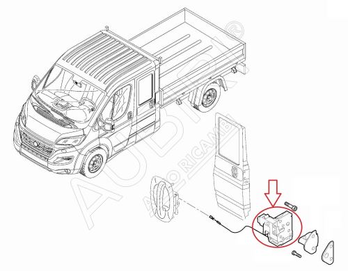 Rear door lock Fiat Ducato since 2014 left - Double-Cab