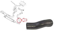 Durite de turbo Fiat Doblo depuis 2010 1.6/2.0 D entre l'intercooler et le clapet (1)