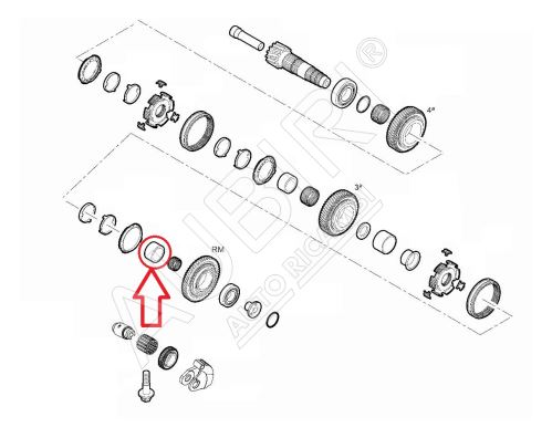 Entretoise d'arbre de transmission Fiat Ducato depuis 2021 2.2D, Doblo 2010-2022 secondaire