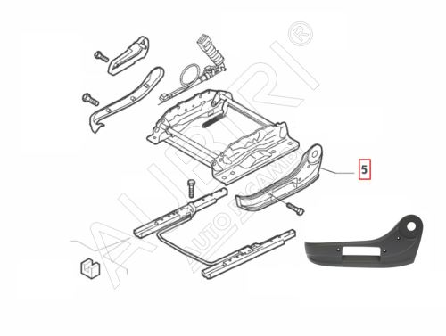 Cache rail siège Fiat Ducato 250