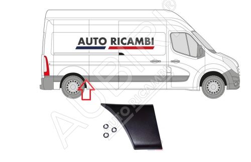 Baguette de protection Renault Master depuis 2010 droit, devant la roue arrière