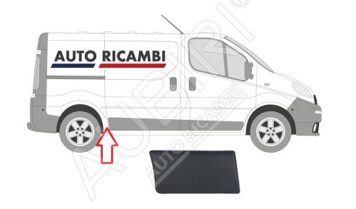 Baguette de protection Renault Trafic depuis 2001 droit, devant la roue arrière