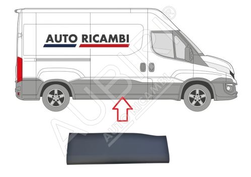 Baguette et bande protectrice Iveco Daily depuis 2014 droit, porte coulissante (3520/4100)