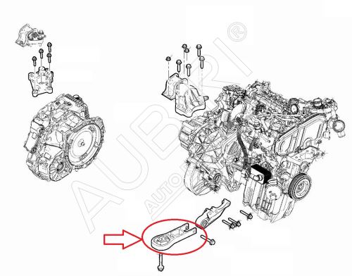 Support moteur Fiat Ducato depuis 2021 2.2D inférieur