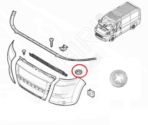 Bumper bolt clip Fiat Ducato since 2006