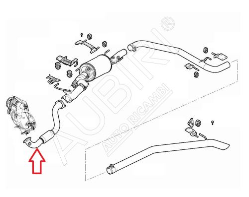 Tuyau flexible d'échappement Fiat Ducato depuis 2021 2.2D