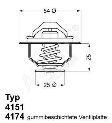 Thermostat d'eau Renault Master, Opel 2.5 D