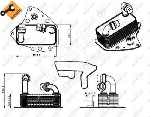 Radiateur d'huile Fiat Doblo 2010-2022 1.6 JTD