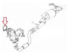 Collier d'échappement Fiat Ducato 2021-2023 2.2D vers le catalyseur