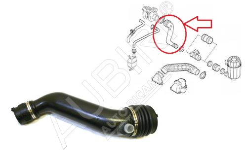 Durite de turbo Fiat Ducato 2002-2006 2.3 entre le filtre et le turbo