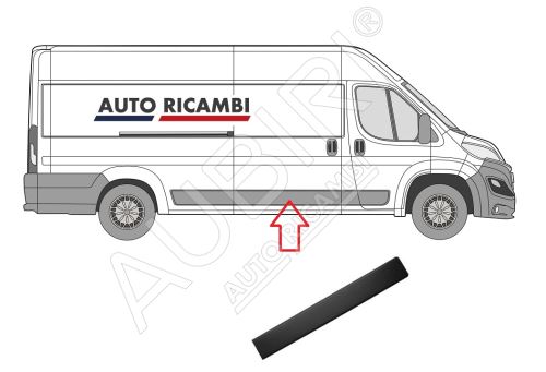 Baguette de protection Fiat Ducato depuis 2014 droit, porte coulissante noir