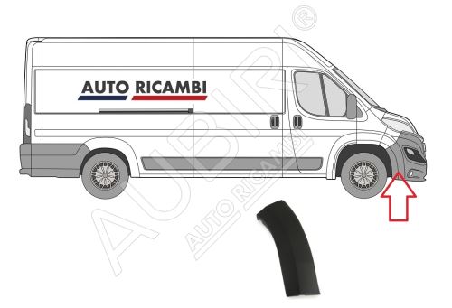 Baguette de protection Fiat Ducato depuis 2014 droit, garniture de pare-chocs