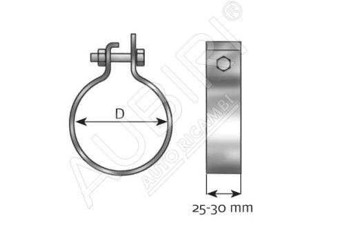 Exhaust pipe hoop Iveco EuroCargo