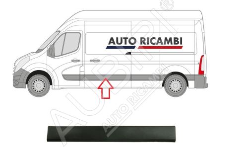 Baguette de protection Renault Master depuis 2010 gauche, porte coulissante 1465 mm