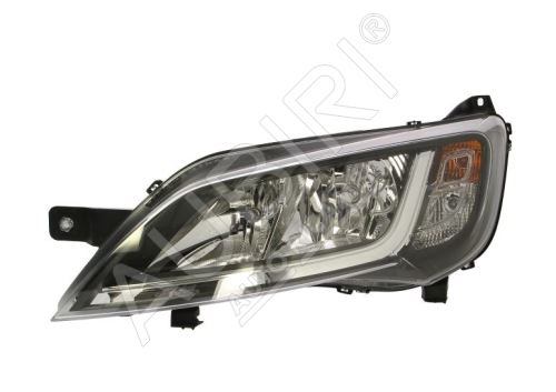 Phare avant Fiat Ducato depuis 2014 gauche H7+H7 cadre noir, sans LED