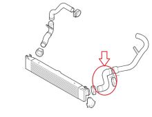 Durite de turbo Fiat Ducato 2011-2016 2.3 entre le turbo et l'intercooler (2)