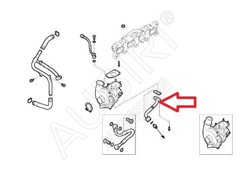 Tuyau de trop-plein d'huile turbocompresseur Iveco Daily 2016-2019 2.3D