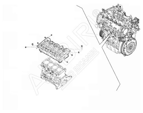 Culasse Fiat Ducato depuis 2021 2.2D avec soupapes