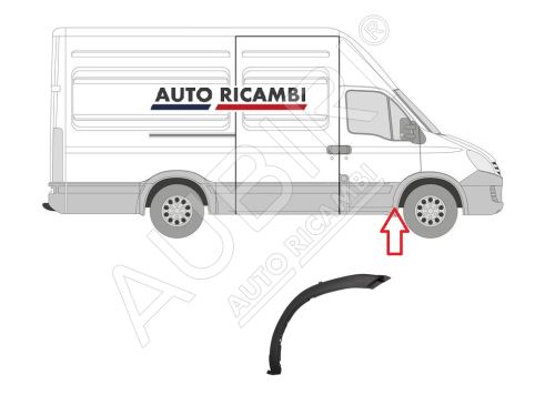 Baguette de protection Iveco Daily 2006-2011 35S/35C/50C droit, garniture de garde-boue