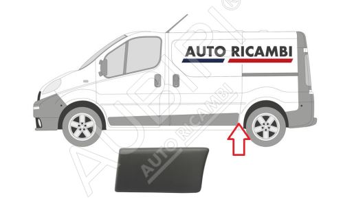 Baguette de protection Renault Trafic depuis 2001 gauche, devant la roue arrière