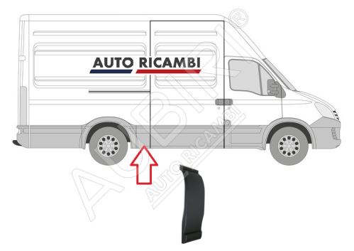 Baguette de protection Iveco Daily 2000-2014 droit, devant la roue arrière