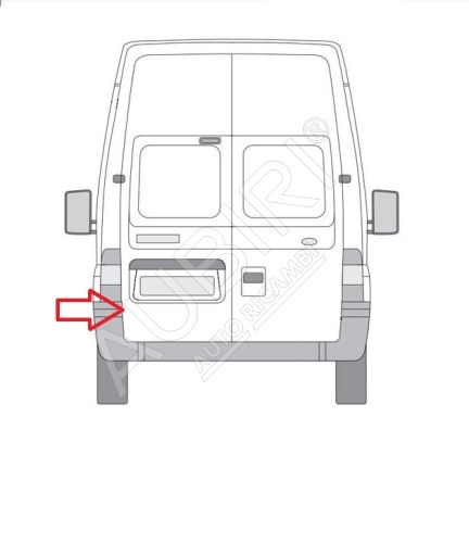 Charnière de porte arrière Iveco TurboDaily jusqu'en 2000 gauche inférieur