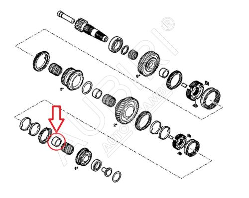 Entretoise d'arbre de transmission Fiat Ducato depuis 2021 2.2D, Doblo 2010-2022 secondaire