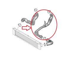 Durite de turbo Citroën Jumper 2011-2016 2.2 entre le turbo et le clapet, complet (2)