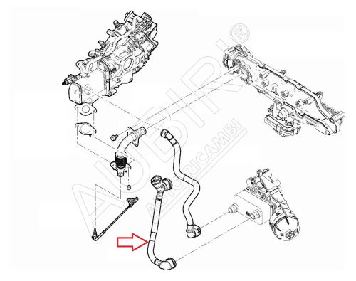 Tuyau vanne EGR Fiat Ducato depuis 2021 2.2D