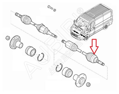 Cardan, arbre de transmission Fiat Ducato depuis 2021 2.2D gauche - M40