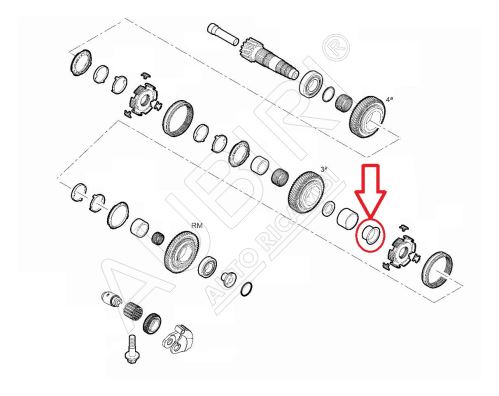 Entretoise d'arbre de transmission Fiat Ducato depuis 2021 2.2D, Doblo 2010-2022 secondaire