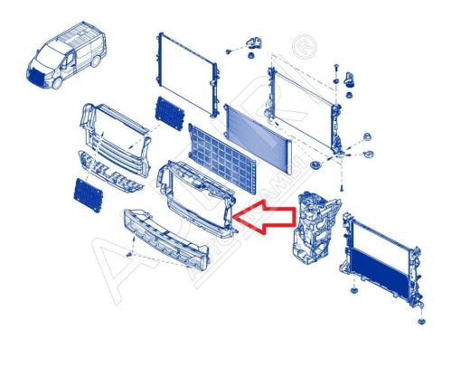 Cache refroidisseur Renault Trafic depuis 2021 déflecteur d'air