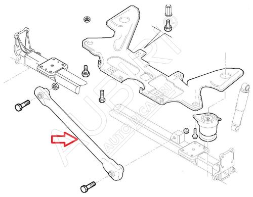 Barre de torsion Fiat Ducato, Jumper, Boxer depuis 2006 pour suspension pneumatique