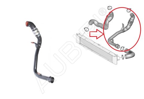 Durite de turbo Citroën Jumper 2011-2016 2.2 entre le turbo et le clapet, complet