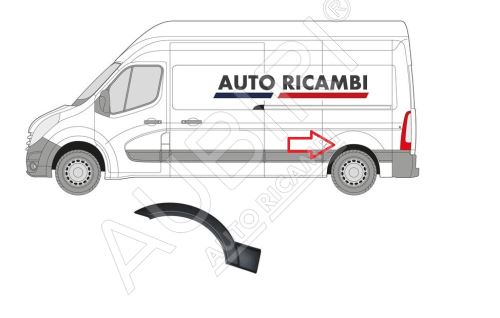 Protective trim Renault Master since 2010 left, rear fender trim