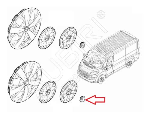 Cache moyeu roue Vauxhall Movano depuis 2021 jantes en alliage 60mm