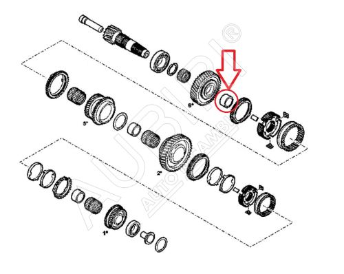 Entretoise d'arbre de transmission Fiat Ducato depuis 2021 2.2D, Doblo 2010-2022 secondaire