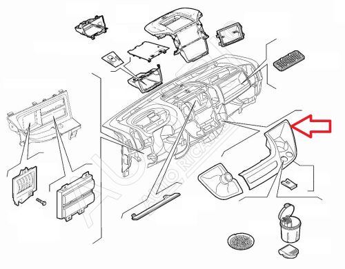 Porte-gobelet Fiat Ducato depuis 2021 dans le tableau de bord